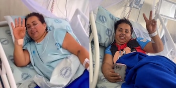 Merly Ome, mamá de Yina Calderón en un montaje de Infobae Colombia