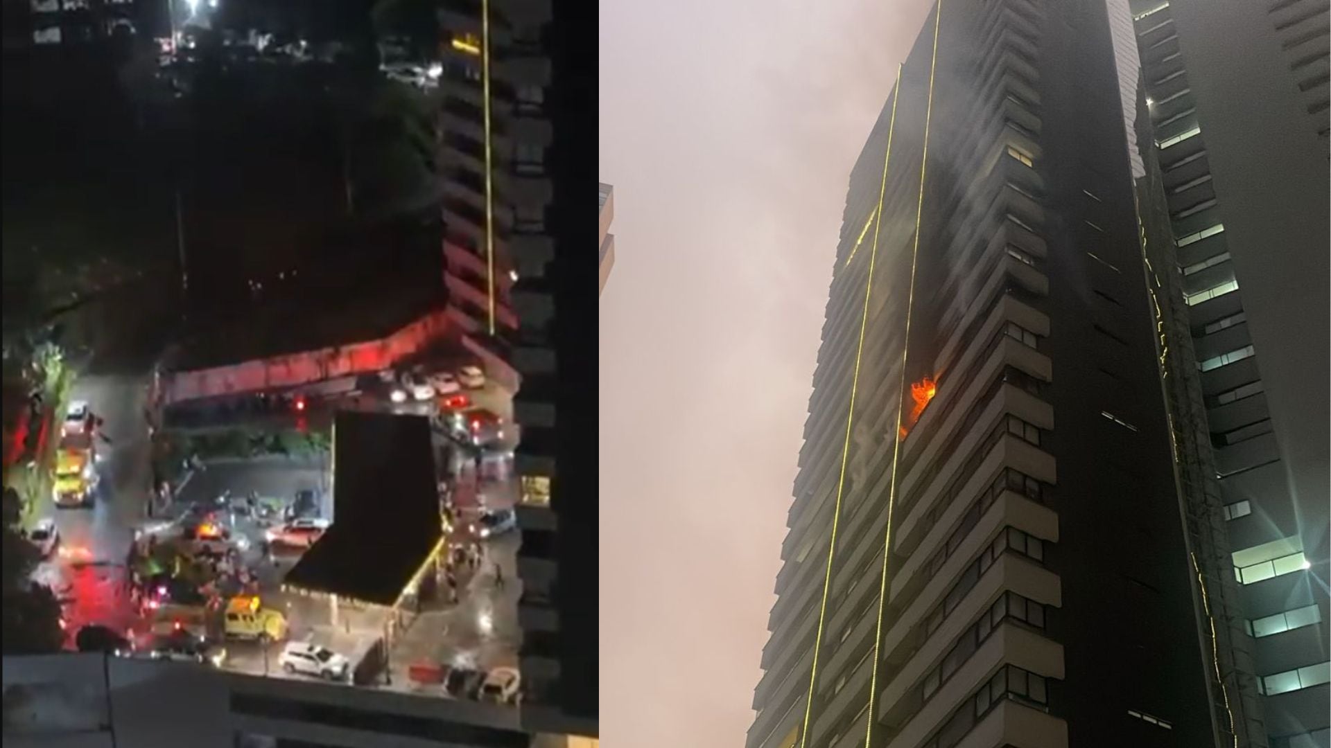 Un incendio en Las Palmas, Medellín, obligó a evacuar a 240 personas durante la tradicional Noche de Velitas - @FicoGutierrez/X/Captura de pantalla