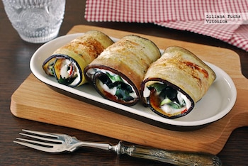 Rollitos de berenjena. Tomada de