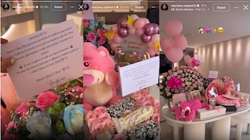 Entre flores y cartas, Mariana Zapata vivió una cálida bienvenida en Medellín - crédito @mariana.zapata13/ Instagram