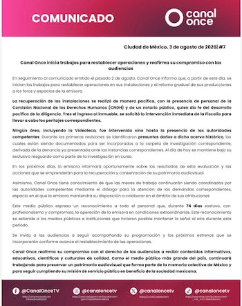 Comunicado oficial IPN.
