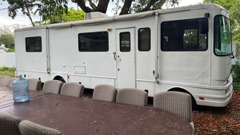 El motorhome donde viajaron los