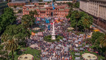 La movilización se concentró frente