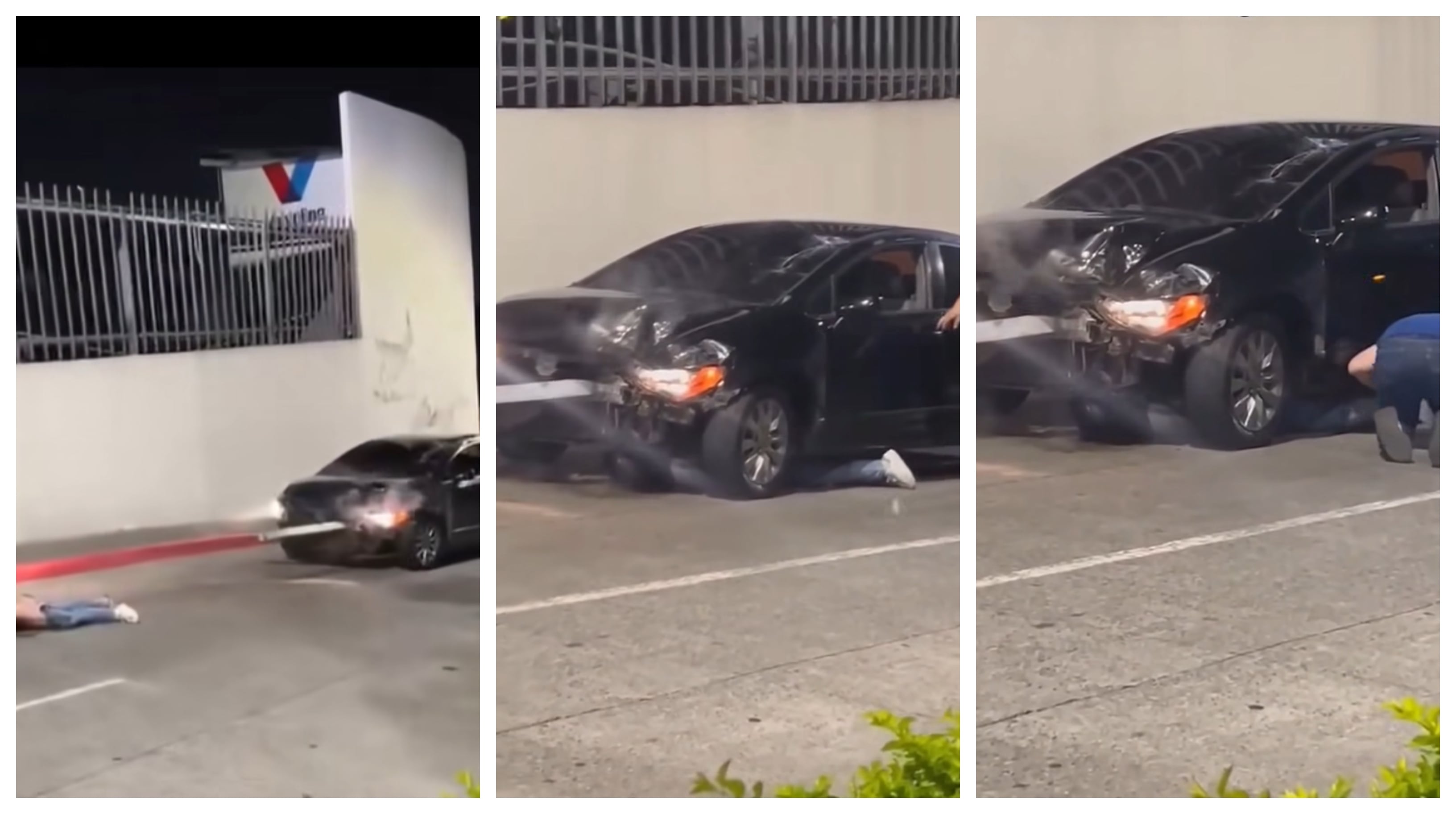 Una guatemalteca perdió una extremidad y quedó grave cuando un automovilista señalado de ir bajo efectos del alcohol embistió una motocicleta en Ciudad de Guatemala y fue entregado por testigos.
