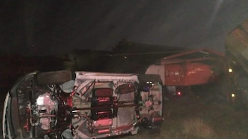 Se descarriló tres con autos