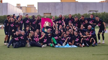 El ASD Athletic Club Palermo celebrando su ascenso a la Serie D (imagen de redes sociales)