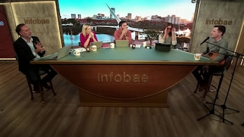 Nahuel Pennisi en su visita a Infobae en vivo