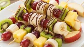 Receta de brochetas de frutas