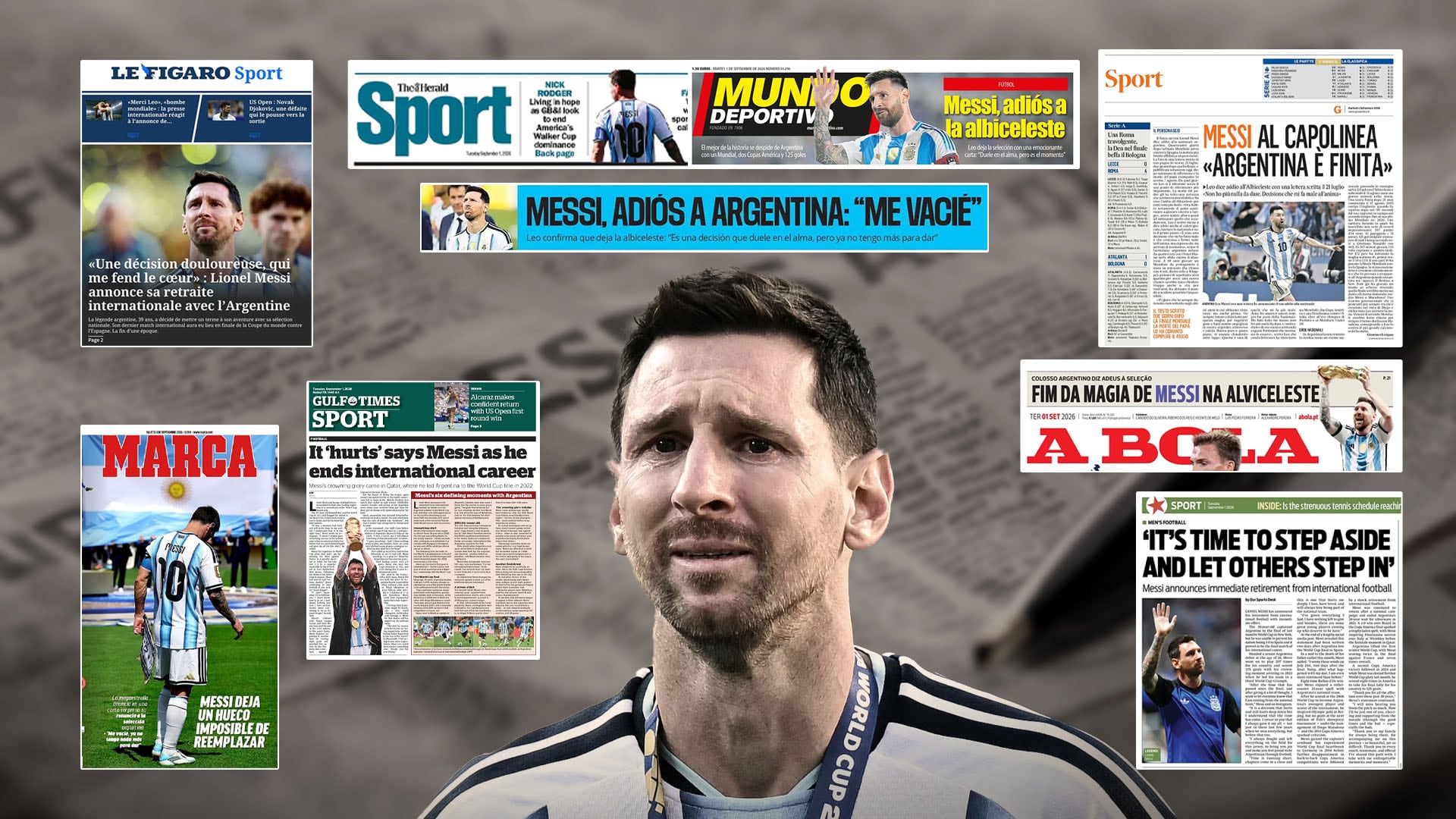 El retiro de Messi, noticia en el mundo (Photo by FABRICE COFFRINI / AFP)