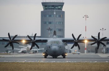 Un Hercules C-130 en el