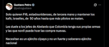 Gustavo Petro - crédito @petrogustavo/X