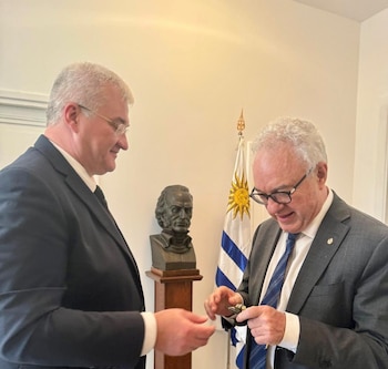 Mario Lubetkin y Andrii Sybiha,