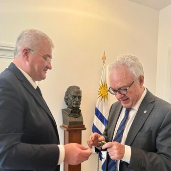 Mario Lubetkin y Andrii Sybiha,