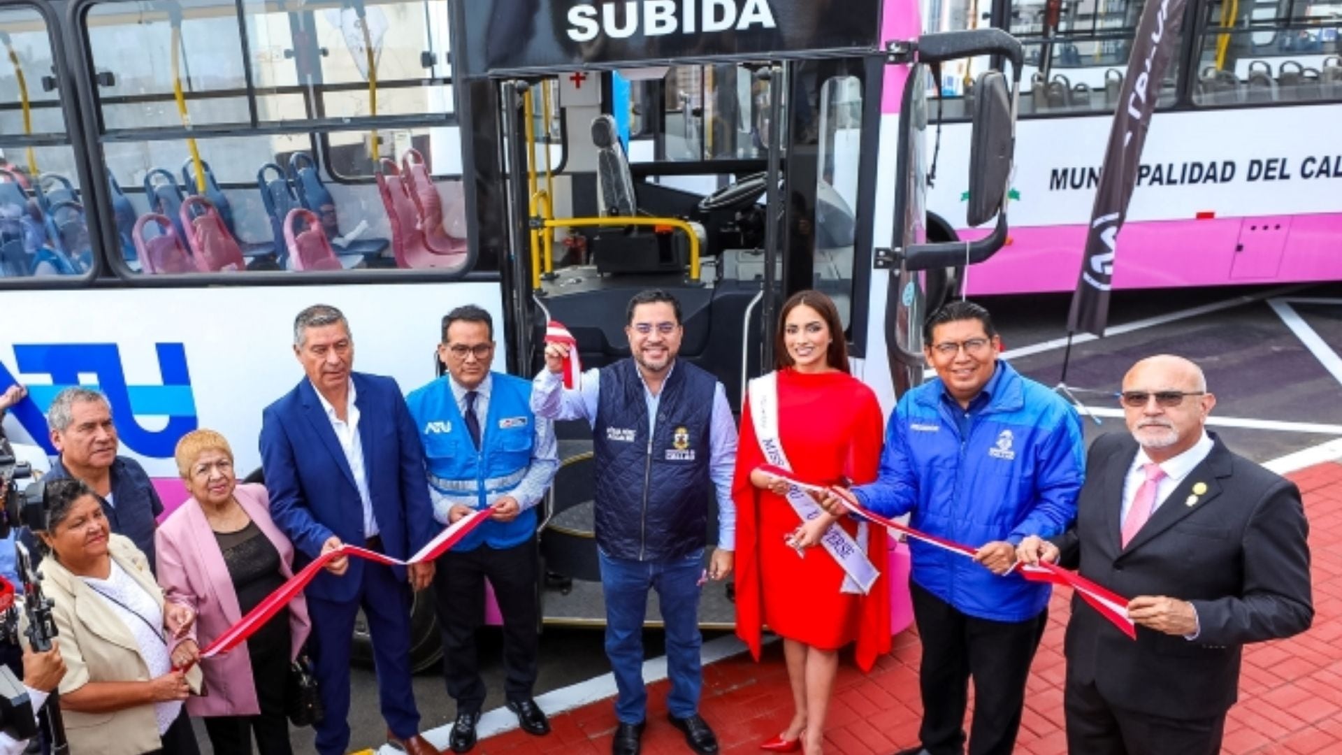 Presentan 30 buses con pago digital y videovigilancia para el Corredor Rosado - Créditos: ATU.