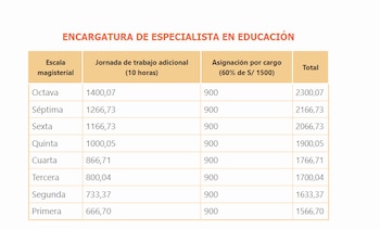 ENCARGATURA DE ESPECIALISTA EN EDUCACIÓN (Minedu)