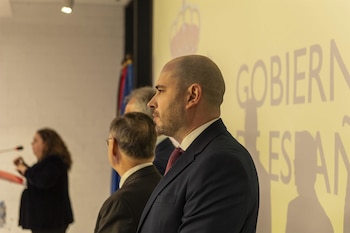 25/02/2026 El nuevo delegado del Gobierno en Ceuta, Miguel Ángel Pérez Triano, durante su toma de posesión en la Biblioteca Pública El Morro, a 25 de febrero de 2026, en Ceuta (España). La ceremonia marca el inicio de una nueva etapa para Pérez Triano al frente de la Delegación del Gobierno en la ciudad autónoma que cuenta con el apoyo de Torres para hacerse cargo del puesto.
POLITICA
Antonio Sempere - Europa Press