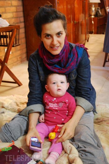 Julieta Díaz, con su ahijada