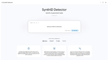 Google lanza una nueva herramienta web llamada SynthID para detectar contenido creado con IA.
