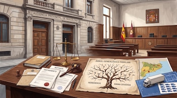 Ilustración sobre la disputa por una herencia familiar resuelta por la Audiencia Provincial de Barcelona.