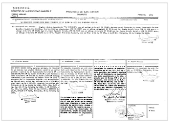 La partida de la adjudicación