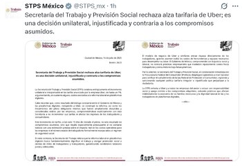 La STPS compartió el comunicado