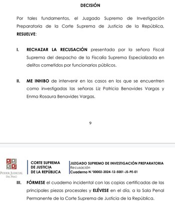 Decisión de Juan Carlos Checkley.