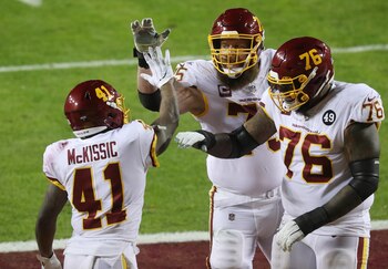 Vista de jugadores del Washington Football Team de la NFL, en una fotografía de archivo. EFE/Michael Reynolds