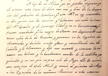 Parte de la carta donde