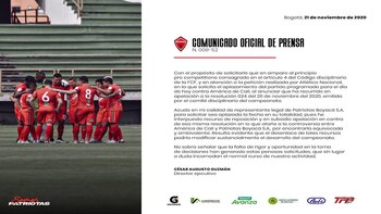 Patriotas solicita aplazar el inicio