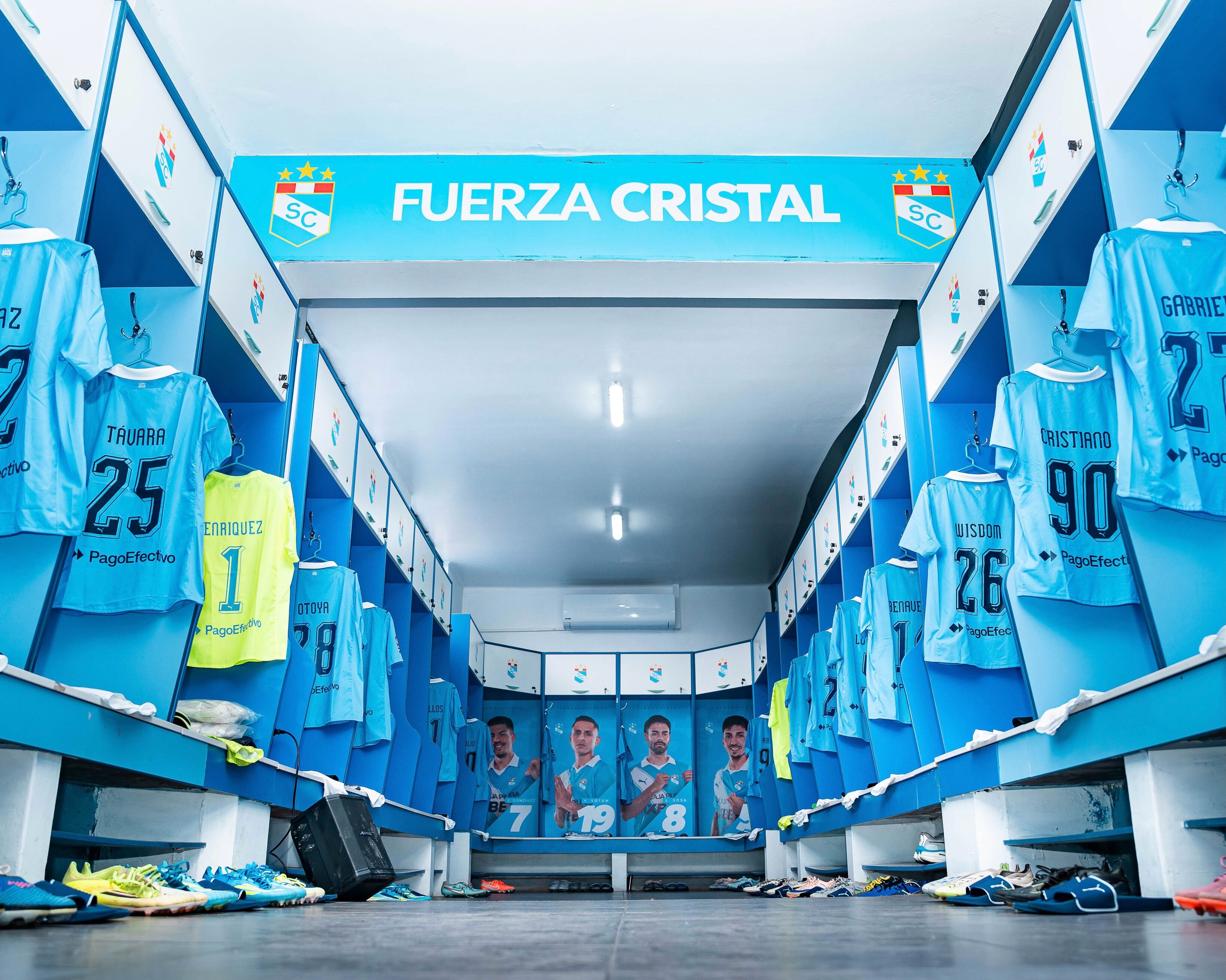 El camerino de Sporting Cristal quedó listo para el partido ante ADT. - créditos: Sporting Cristal