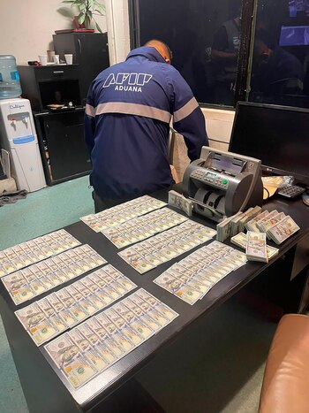 El dinero incautado a los