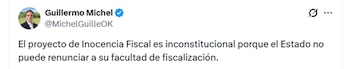 El tuit de Guillermo Michel