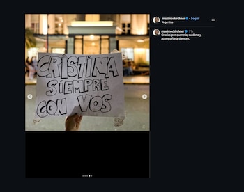 Máximo Kirchner agradeció vía Instagram
