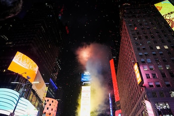An electronic board displays "Happy