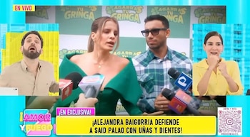 Alejandra Baigorria protagoniza incómodo momento con Said Palao y desata críticas de Gigi Mitre. Captura: Amor y Fuego.