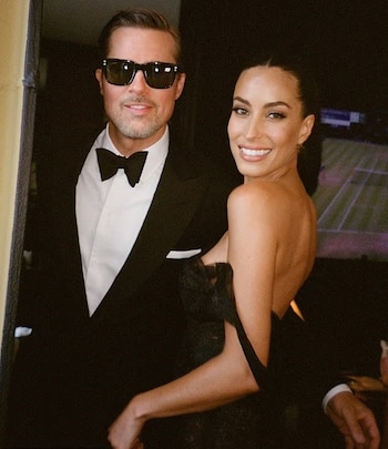 Brad Pitt y Ines de Ramon posaron juntos en Instagram antes de asistir a la ceremonia. (Instagram)