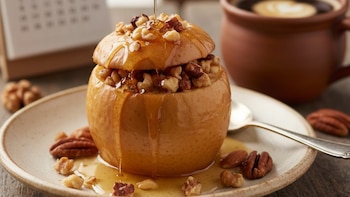 Manzanas al horno con nuez