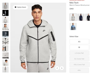 Sudadera Nike y su valor