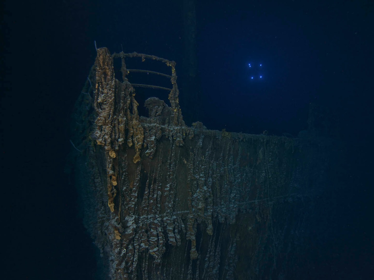 Una nueva misión reveló que parte de la icónica proa del Titanic se derrumbó y se encuentra en el fondo del océano - Infobae