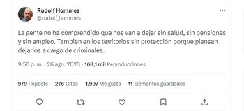 Con este mensaje en su