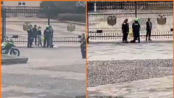 Supuestos policías pidieron hablar con Abelardo de la Espriella: se esposaron frente a la Casa de Nariño