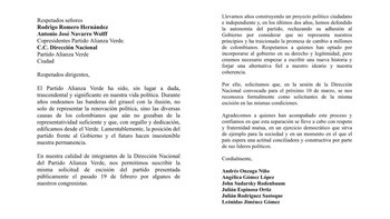 Esta fue la carta que