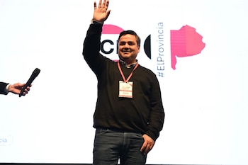 Emiliano Balbin, titular de la UCR bonaerense, en el lanzamiento del partido de cara al 2027