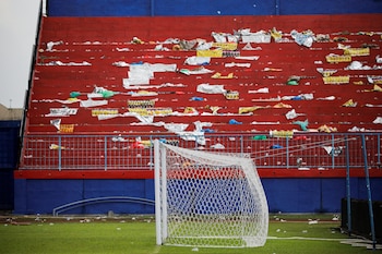 Así quedó el campo después