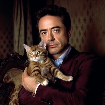 Robert Downey Jr con un