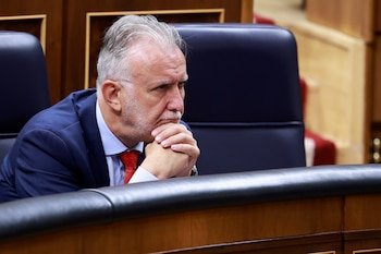 El ministro de Política Territorial y Memoria Democrática , Ángel Víctor Torres, en el Congreso de los Diputados. (EFE/ Chema Moya)