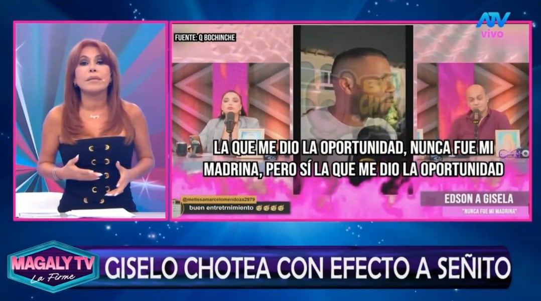 Magaly Medina defiende a Gisela Valcárcel y cuestiona a Giselo por no decir que es su madrina: “Hoy serías un desconocido bailarín”