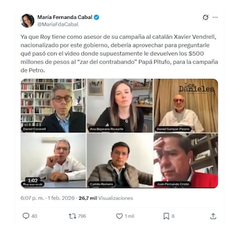 María Fernanda Cabal sobre el equipo de Roy Barreras