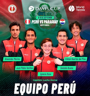 La selección peruana tendrá como máxima figura a Ignacio Buse en la Copa Davis 2026.