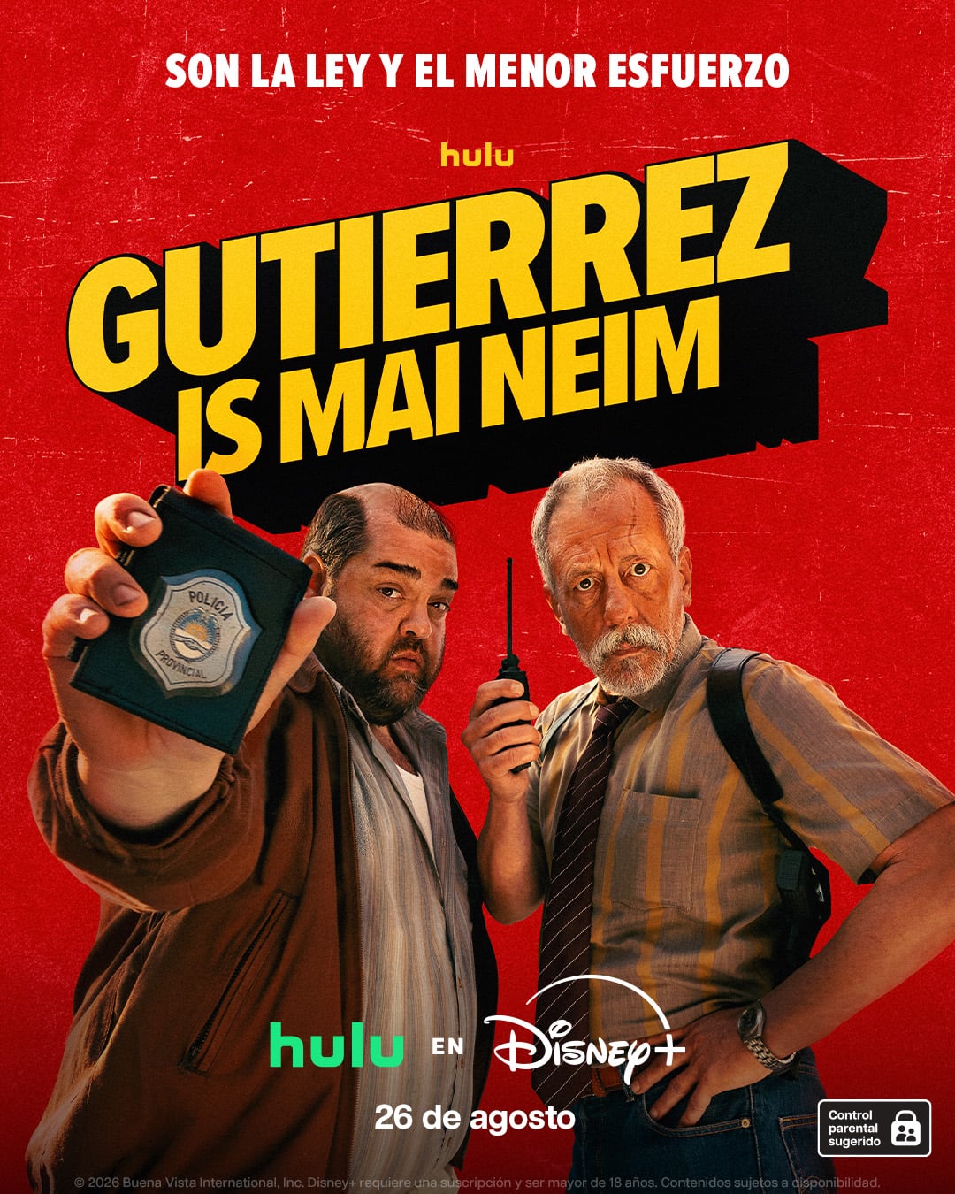 Gutiérrez is mai neim apuesta por una mezcla de sátira, absurdo e investigación criminal con sello argentino. (Disney+)